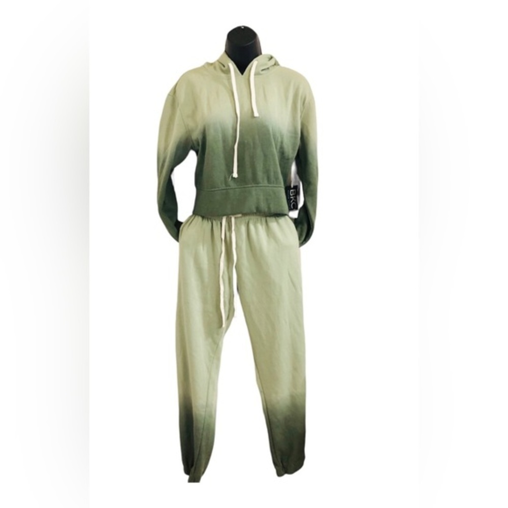 Brooklyn Cloth Green ombré sweatshirt and sweatpants hoodie set size small new